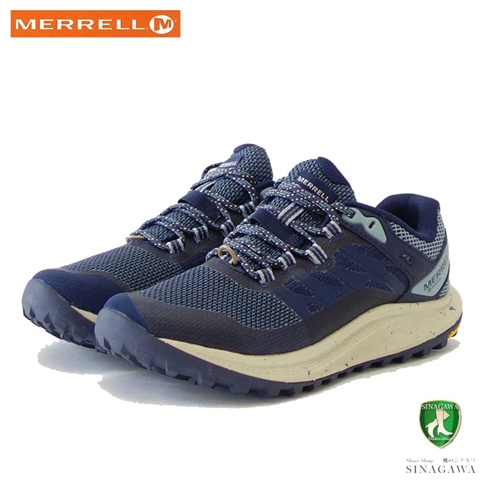 MERRELL メレル アントラ 3 ゴアテックス ANTORA 3 GORE-TEX（レディース） 037342 SEA（シー） 完全防水 ウォーキングシューズ ローカット トレイルランニング ハイキングモデル「靴」