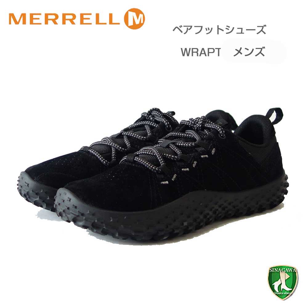 MERRELL メレル ラプト WRAPT（メンズ） M037753 ブラック ベアフットシューズ ローカット ハイキングモデル「靴」