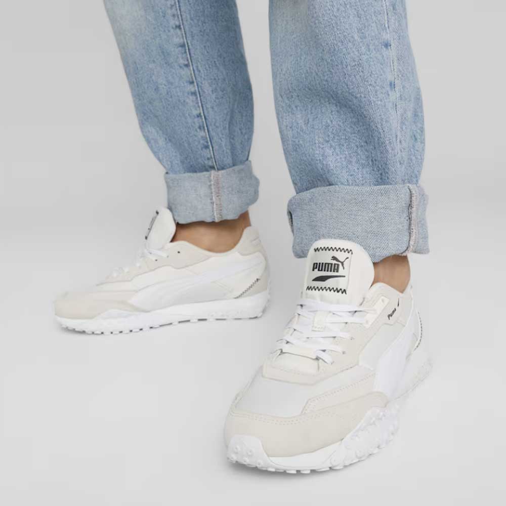 【スーパーSALE 10%OFF】 プーマ PUMA ユニセックス ブラックトップ ライダー スニーカー 39272501 Warm White-PUMA White スエードレザー ローカット スニーカー ウォーキング「靴」