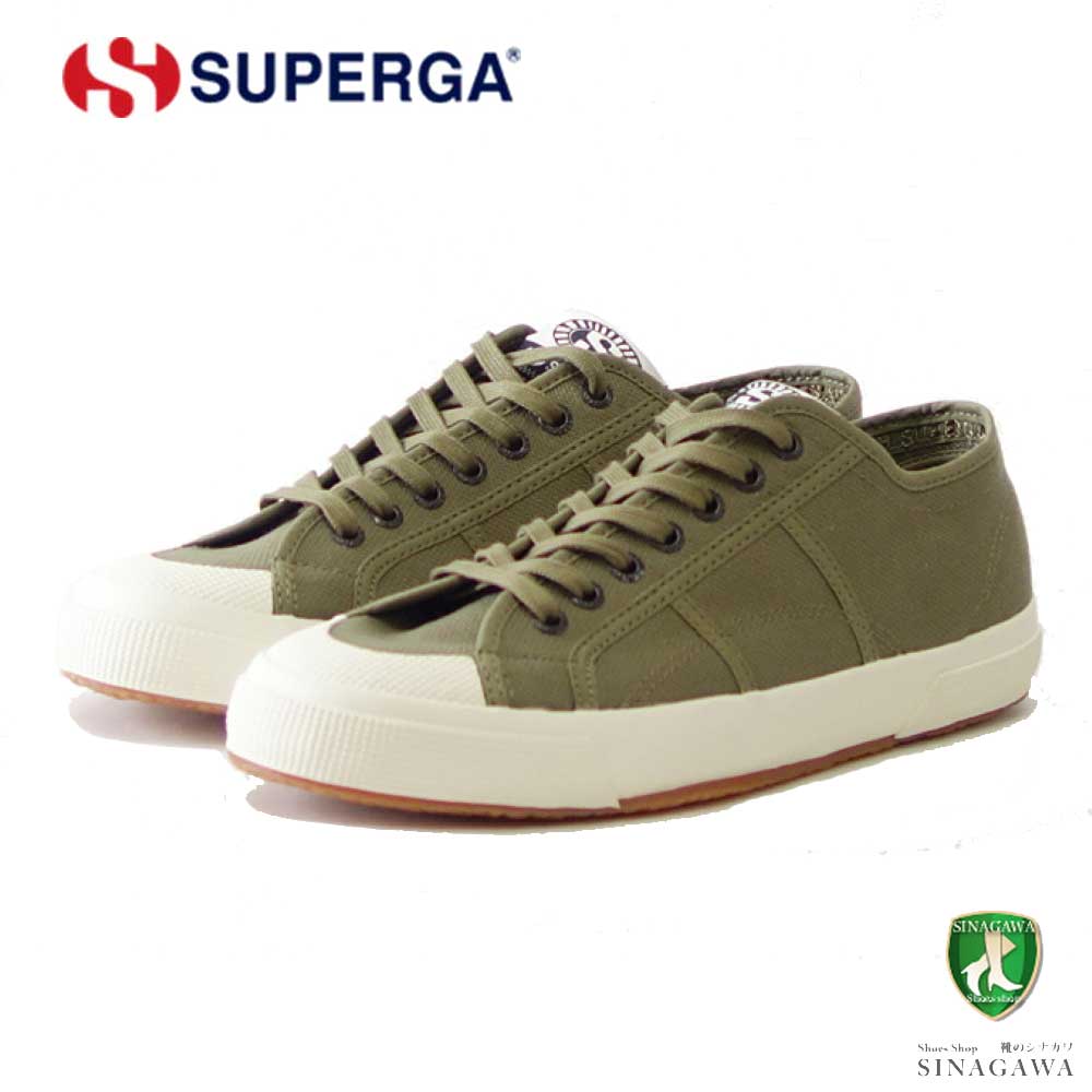 スペルガ スニーカー メンズ スペルガ SUPERGA 2390-MILITARY 7 EYELETS（メンズ）グリーン (2s7112xwaht) ナチュラル キャンバススニーカー ミリタリー 「靴」