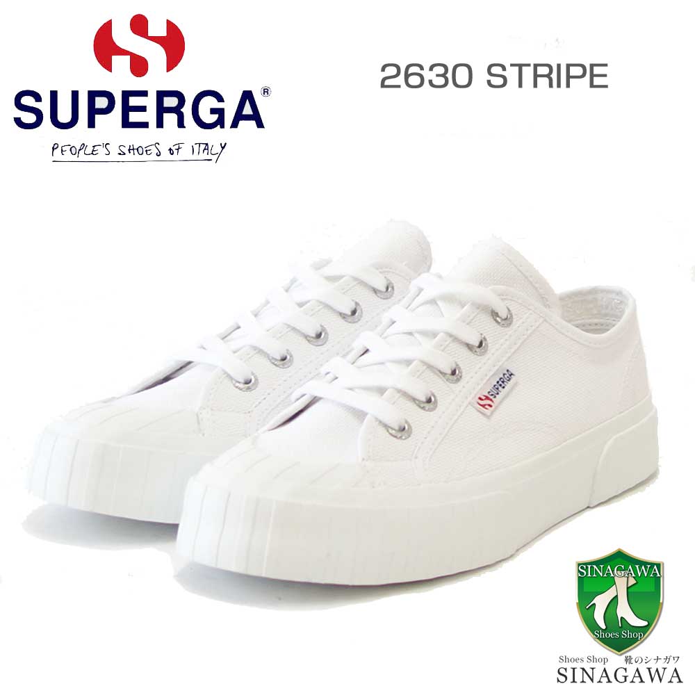 スペルガ スニーカー メンズ スペルガ SUPERGA 2630 STRIPE（ユニセックス）ホワイト (4s00grt0901) ナチュラル キャンバス スニーカー ミリタリー 「靴」