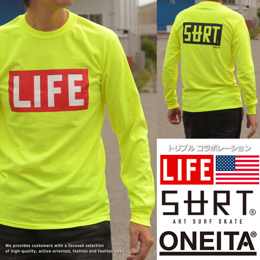 SURT×ONEITA×LIFE サート×オニータ×ライフ トリプルコラボ ロンT メンズ 長袖 Tシャツ 922-513SRLF1【DAI】■03170905