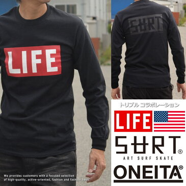 SURT×ONEITA×LIFE サート×オニータ×ライフ トリプルコラボ ロンT メンズ 長袖 Tシャツ 922-513SRLF1【DAI】■03170905