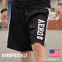 正規 エアロポステール ショートパンツ メンズ ショーツ ジャージ 半パン 正規品 ハーフパンツ AEROPOSTALE 6815-9568-001 ブラック