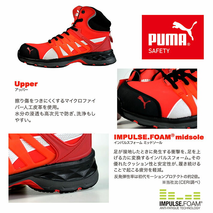 安全靴 PUMA プーマ メンズ スニーカー シューズ セーフティーシューズ ブランド 送料無料 エキサイト2.0 Y_KO Y_YU 633-430 プレゼント ギフト