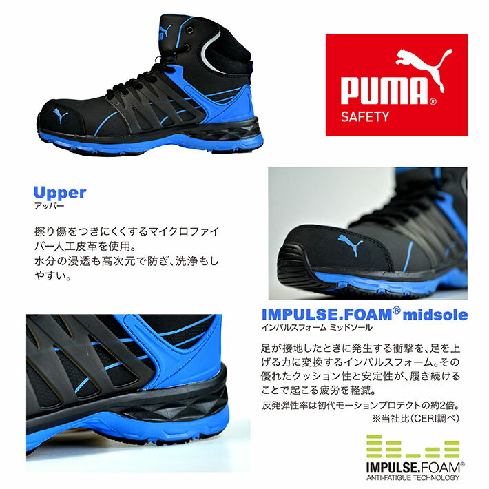 安全靴 PUMA プーマ メンズ スニーカー シューズ セーフティーシューズ ブランド 送料無料 エキサイト2.0 Y_KO Y_YU 633-410 プレゼント ギフト