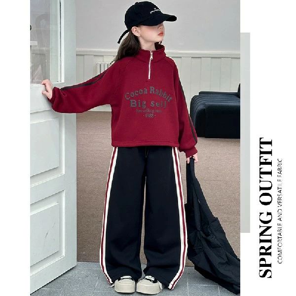 Set Two-piece Seeater Pullover Style Autumn And Spring Children's Midd...