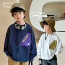 【送料無料】2025男児春秋新丸首純綿衛衣子供韓国版童装服春装洋気潮