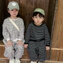 【送料無料】春の新作子供用ストラップの丸首パーカー男女赤ちゃん?ズボン2点セット