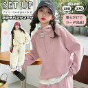 ワイ ガールズ スウェットパンツ スウェット フード付き トレーナー ロングパンツ パーカー 春秋 女の子 セットアップ ジャージ