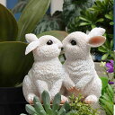 ガーデングッ ガーデンマスコット 花壇 オフィス用 パティオ ホーム 樹脂製 オーナメント 動物の置物 プレゼント 飾り 屋外 庭 階段 ラビット ガーデニング...