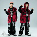 カーゴパンツ 黒 長袖トップス hiphop文字柄 韓国 チアガール 赤ベストタイダイ 男の子 女の子 セットアップ k-popダンス衣装