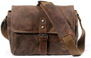 S) : Size Brown : (Color 財布メンズ 屋外のカメラバッグデジタル一眼レフプロフェッショナル防水オイルワックスキャンバスカメラバッグマイクロショルダーバッグ メンズバッグレザー
