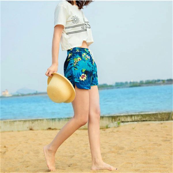スイ 短パン ハーフパンツ ショートパンツ サーフショーツ 全10色 海パン レディース メンズ カップル 速乾 総柄 プリント 水着