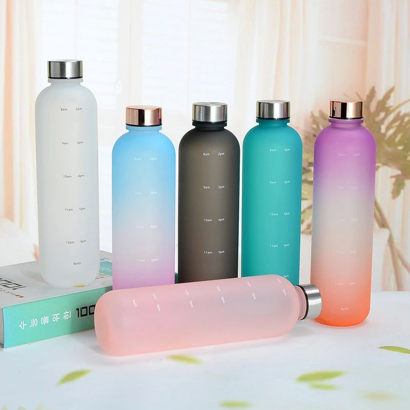 男女兼用 ボトル メモリ 1000ml リマインダー 付き タイムマーカー メモリ付き ウォーターボトル 【タイムマーカー付きドリンクボトル】 1リットル トライタン プラスチック 大容量 水筒 目盛り付き 1L マグ