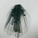 ブラック ウエディングベール オフホワイト ミドルベール レース 蝶 パーティー ハロウィン ブライダル 結婚式 二次会