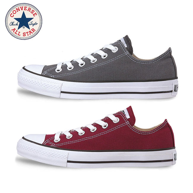 【限定カラー】 CONVERSE CANVAS ALL STAR OXコンバース キャンバス オールスター ローカット スニーカー レディース メンズ1C989 1C030 チャコール マルーン 国内正規品 送料無料