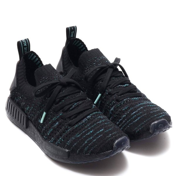 アディダス エヌエムディー プライムニット adidas NMD_R1 STLT PARLEY PK コアブラック/ブルースピリット AQ0943 アディダスジャパン正規品