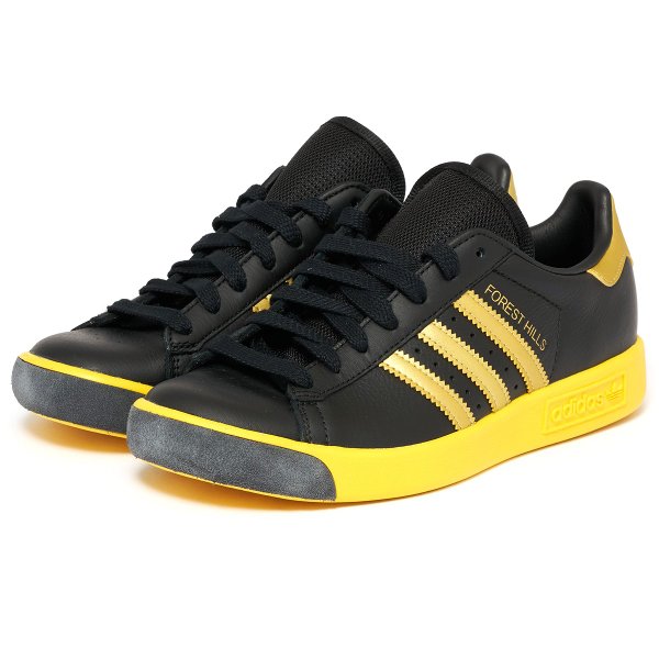 アディダス adidas オリジナルス フォレストヒルズ FOREST HILLS コアブラック/ゴールドメット/イーキューティーイエロー CQ2084 アディダスジャパン正規品