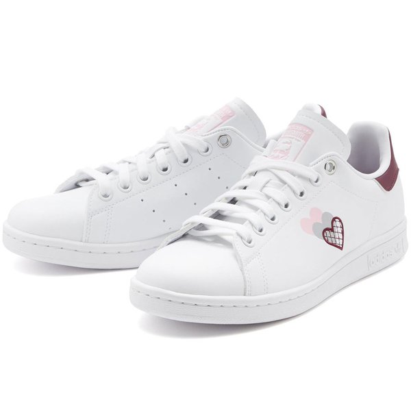 アディダス スタンスミス adidas STAN SMITH フットウェアホワイト/ワインレッド/ピンク H03936 国内正規品