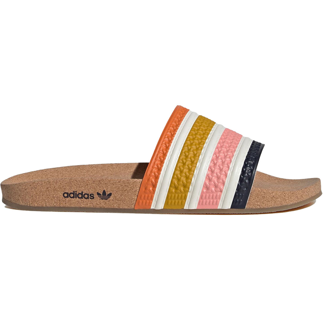 アディダス アディレッタ コルク サンダル adidas ADILETTE CORK SLIDES レジェンドインク/オフホワイト/オレンジ GV7076 日本国内正規品