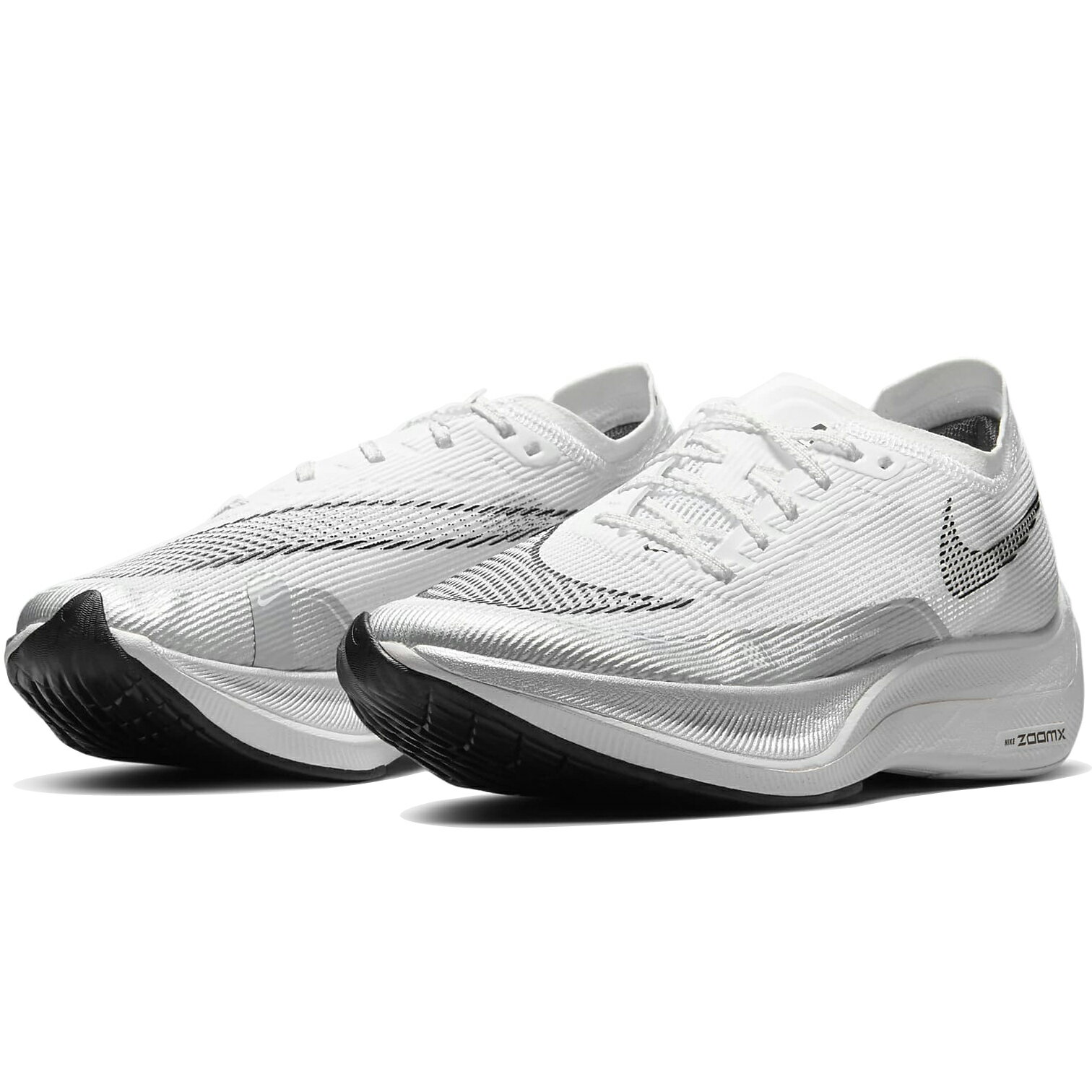 ナイキ ズームX ヴェイパーフライ ネクスト％ 2 NIKE W ZoomX VaporFly Next % 2 ホワイト/メタリックシルバー/ブラック CU4123-100 ナイキジャパン正規品