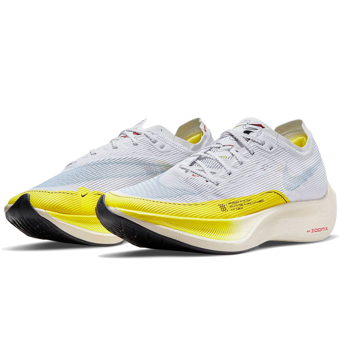 ナイキ ズームX ヴェイパーフライ ネクスト％ 2 NIKE W ZOOM X VAPORFLY NEXT% 2 ホワイト/イエローストライク/オフノワール DM9056-100 ナイキジャパン正規品