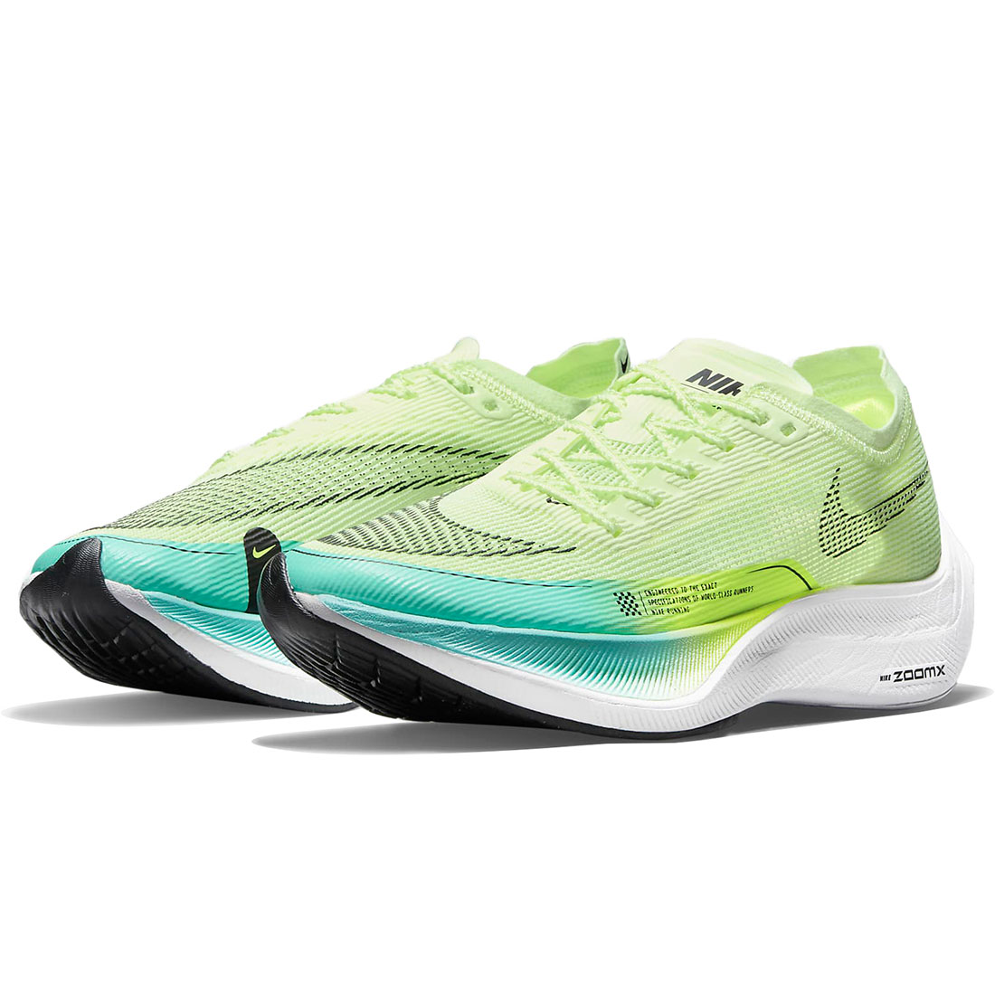 ナイキ ズームX ヴェイパーフライ ネクスト％ 2 NIKE W ZoomX VaporFly Next％ 2 ベアリーボルト/ターコイズ/ボルト/ブラック CU4123-700 ナイキジャパン正規品