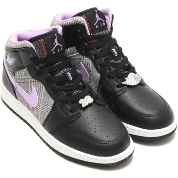 ナイキ エア ジョーダン 1 ミッド SE GS NIKE J AIR JORDAN 1 MID SE GS ブラック/ライラック DC7226-015 国内正規品