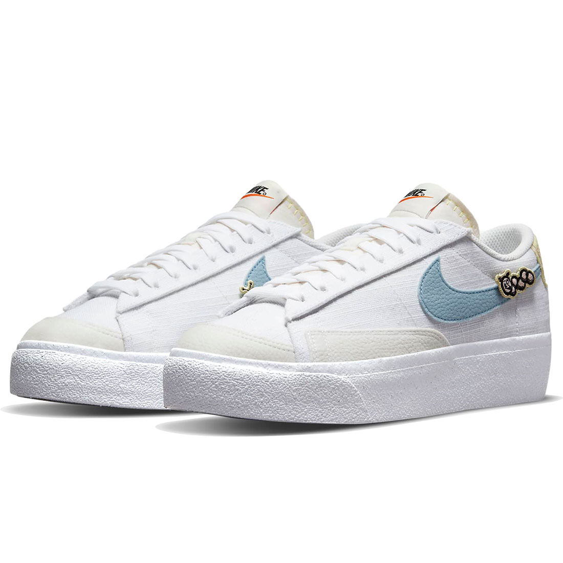 ナイキ ブレーザー ロー プラットフォーム ネクスト ネイチャー NIKE W BLAZER LOW PLATFORM NEXT NATURE ホワイト/ピンク/アイボリー DJ6376-100 ナイキジャパン正規品