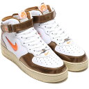 ナイキ エア フォース 1 ミッド QS NIKE AIR FORCE 1 MID QS ホワイト/エールブラウン/ビーチ/トータルオレンジ DH5623-100 ナイキジャパン正規品