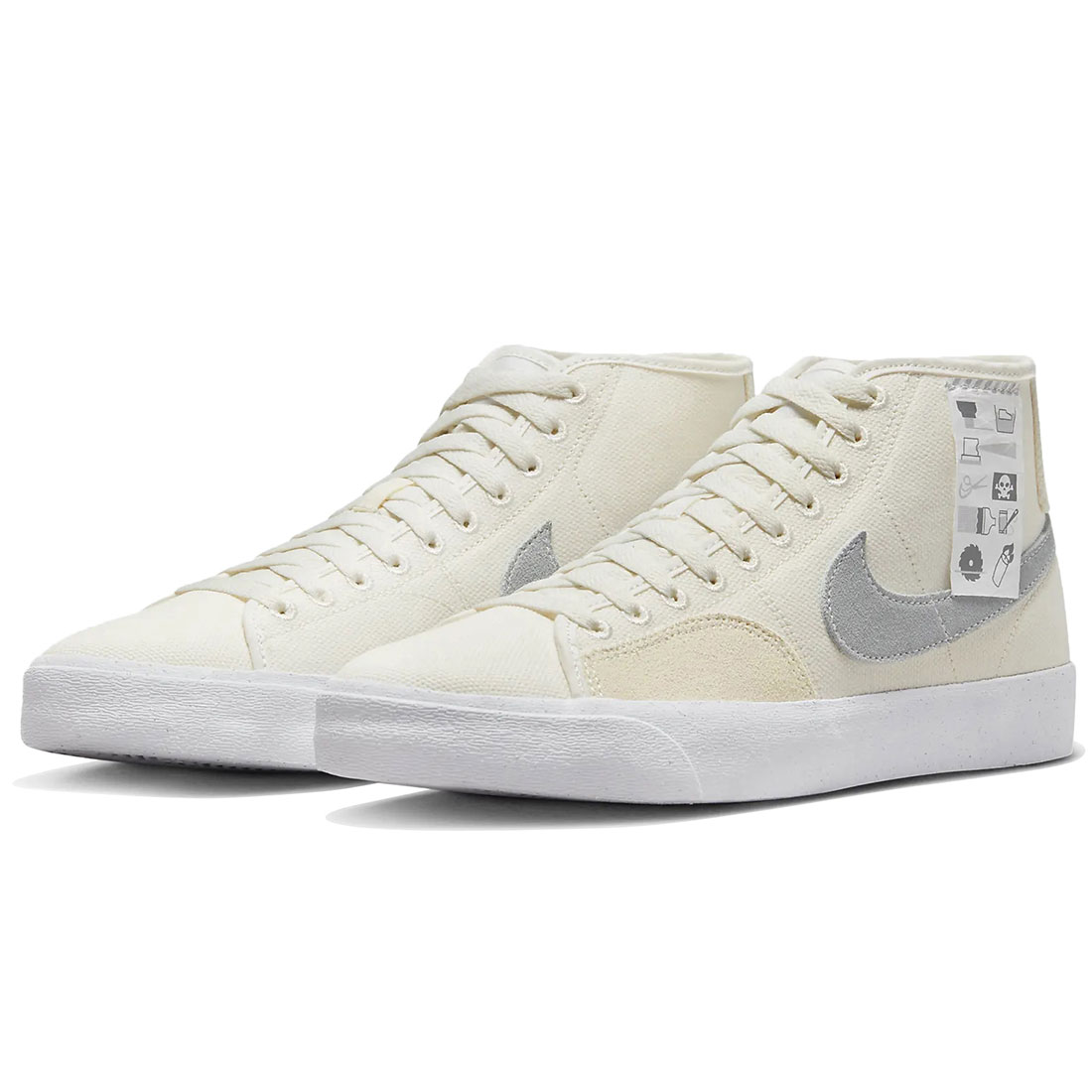 ナイキ SB ブレーザー コート ミッド プレミアム NIKE SB BLAZER COURT MID PRM サミットホワイト/サミットホワイト DZ7635-110 ナイキジャパン正規品