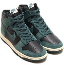 ナイキ ダンク ハイ レトロ プレミアム NIKE DUNK HIGH RETRO PRM ブラック/ブラック/ライトクリーム/フェーデッドスプルース DQ7679-002 日本国内正規品