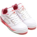 ナイキ エア ジョーダン 5 レトロ ロー GS NIKE J AIR JORDAN 5 RETRO LOW GS ホワイト/デザートベリー/コーラルチョーク DX4390-116 日本国内正規品