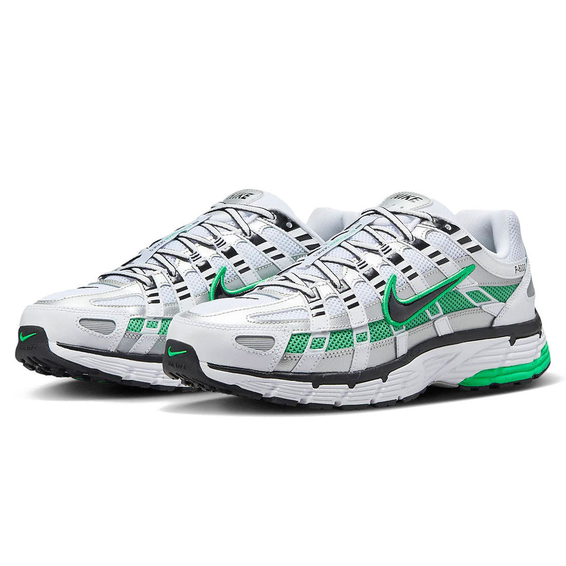 ナイキ P-6000 NIKE P-6000 ホワイト/メタリックシルバー/スプリンググリーン/ブラック CD6404-104のサムネイル