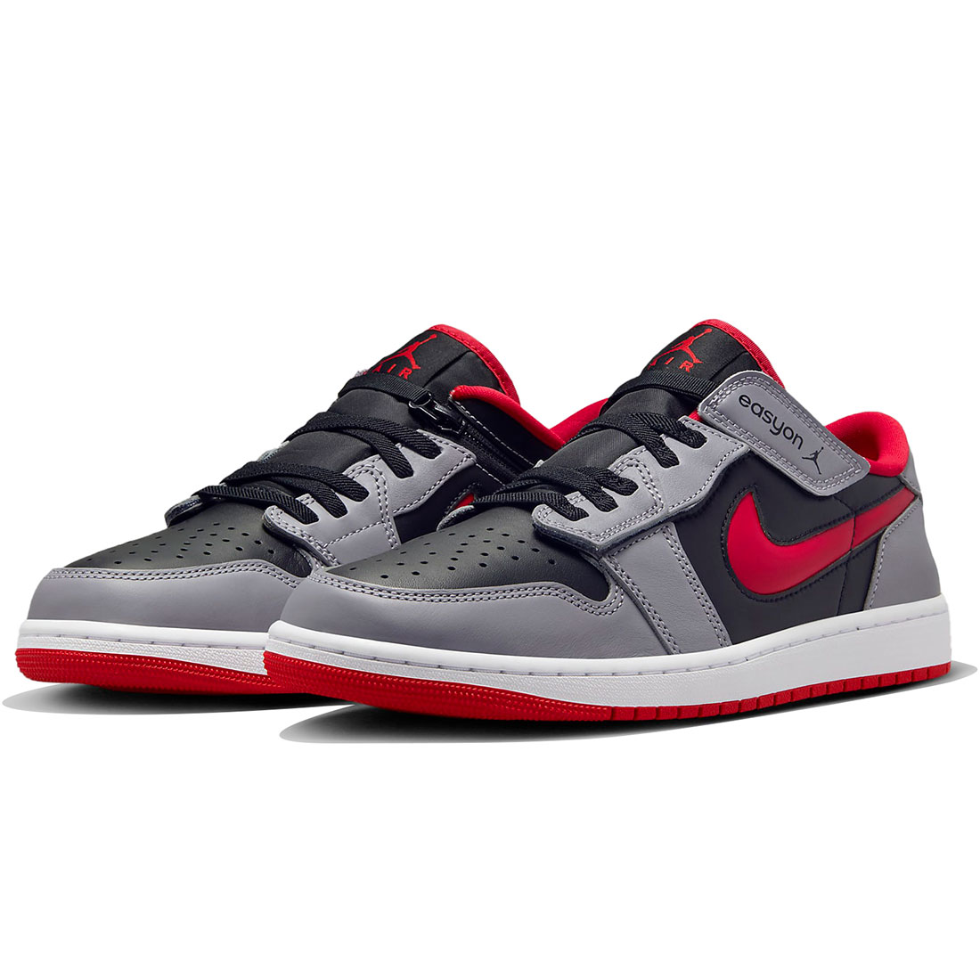 ナイキ エア ジョーダン 1 ロー フライイーズ NIKE AIR JORDAN 1 LOW FlyEase ブラック/セメントグレー/ホワイト/レッド DM1206-060 日本国内正規品