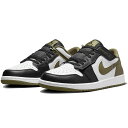 ナイキ エア ジョーダン 1 ロー フライイーズ NIKE AIR JORDAN 1 LOW FlyEase ホワイト/ブラック/ミディアムオリーブ DM1206-102
