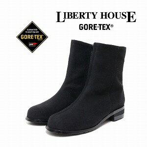 リバティーハウス 【リバティーハウス】LIBERTY HOUSEレディース透湿防水ブーツ LH-174 ゴアテックス GORE-TEX 滑りにくい 秋 冬 ファスナー 黒 ブラック スパイク 雨 雪 氷 送料無料 交換可能