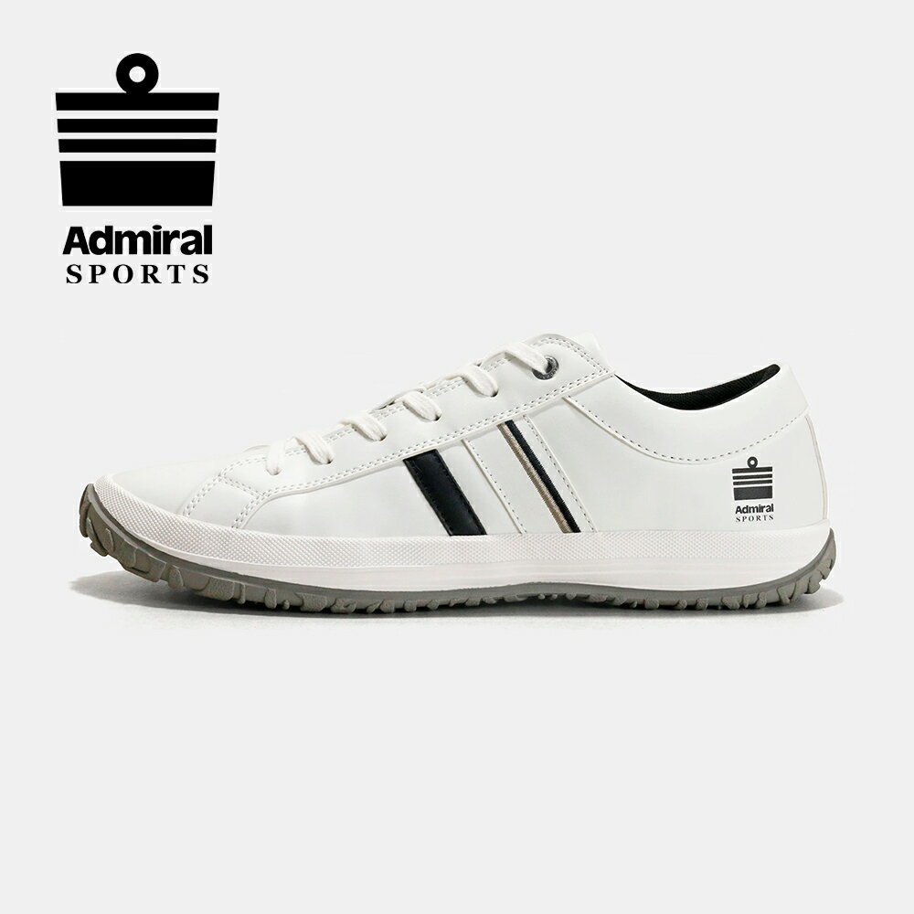 【アドミラルスニーカー公式】Admiral SPORTS ALBIE（アルビー）メンズ AD801 ホワイト/ブラック 白 スニーカー ローカット 交換可能 送料無料