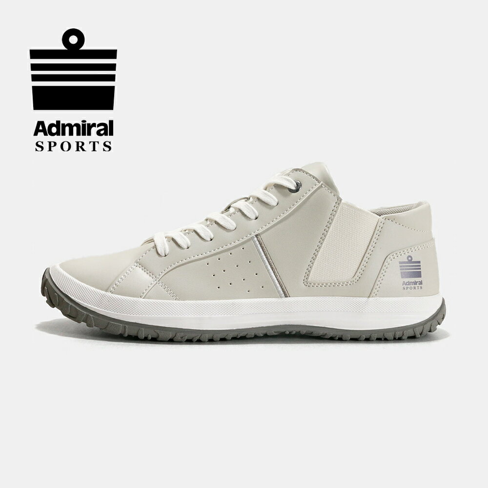 【アドミラルスニーカー公式】Admiral SPORTS NOAH（ノア）メンズ AD802 アイボリー ホワイト 白 スニーカー ミドルカット 交換可能 送料無料