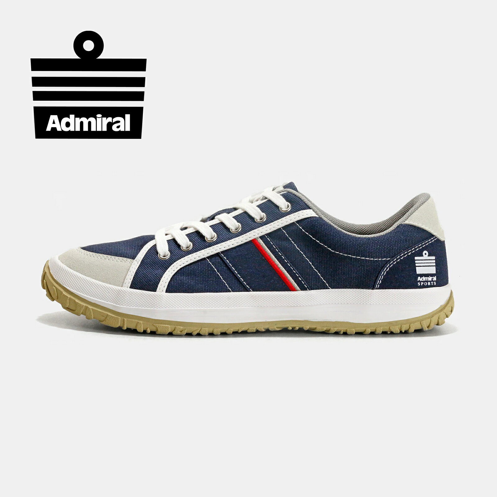 【アドミラルスニーカー公式】Admiral SPORTS WILL（ウィル）メンズ AD803 ネイビー 紺 スニーカー ローカット キャンバス 交換可能 送料無料