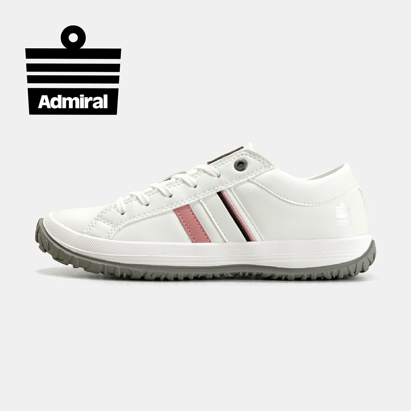 【アドミラルスニーカー公式】Admiral SPORTSALLIE（アリー）レディース AD901 ホワイト/ピンク 白 スニーカー ローカット 交換可能 送料無料