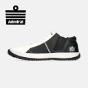 【アドミラルスニーカー公式】Admiral メンズ NOAH(ノア) AD802 ホワイト/ブラック 白 黒 モノクロ スニーカー ミドルカット 交換可能 送料...