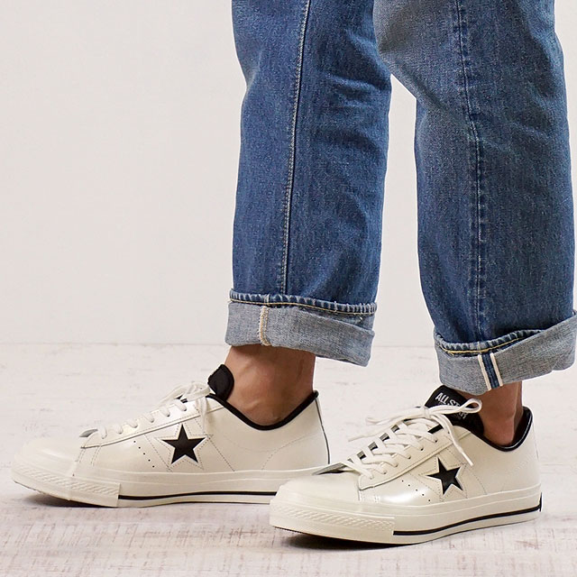 【返品サイズ交換可】CONVERSE コンバース ONE STAR J ワンスター J ホワイト/ブラック 靴 （32346510）【e】