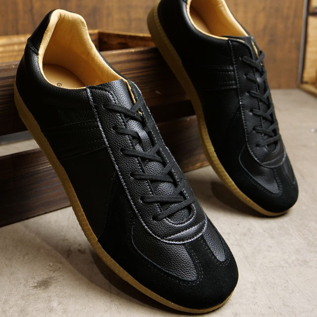 樂天商城 - 【最大100%ポイントバック】GERMAN TRAINER ジャーマントレーナー ミリタリーシューズ [42500 SS23] GERMAN TRAINER REPRODUCTED EDITION MODEL メンズ・レディース 靴 スニーカー トレーニングシューズ BLACK 黒 ブラック系 正規取扱店