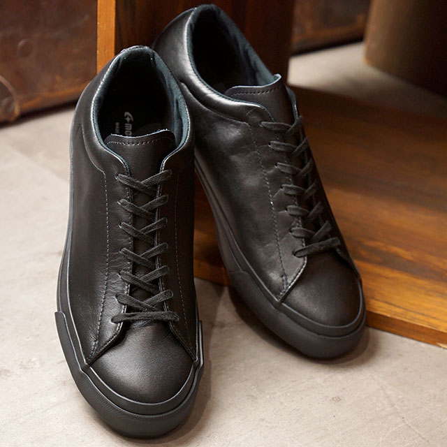 樂天商城 - 【40%OFF/SALE】【ラスト1足】MOONSTAR FINE VULCANIZED ムーンスター ファインバルカナイズド スニーカー プレインコート [54322106] PLAINCOURT メンズ・レディース 日本製 レザーシューズ BLACK 正規取扱店【ts】【e】
