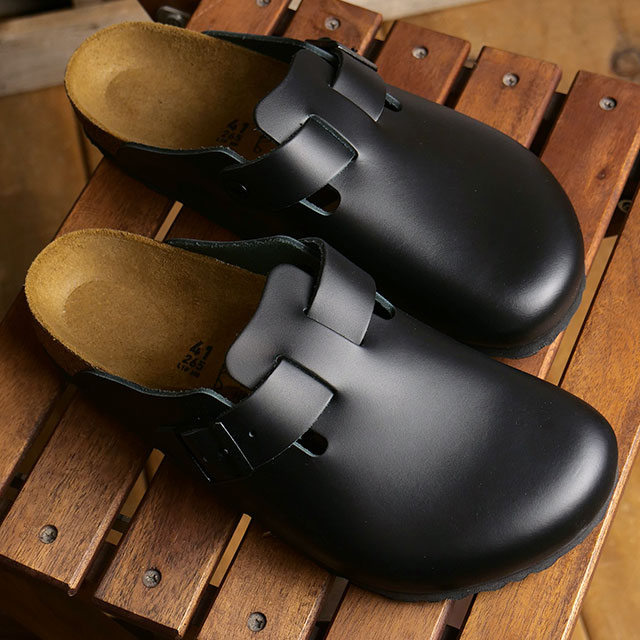 樂天商城 - 【最大100%ポイントバック】BIRKENSTOCK ビルケンシュトック ボストン ナチュラルレザー [60191/60193 FW23] Boston NL メンズ・レディース 靴 クロッグ サンダル Black 正規取扱店