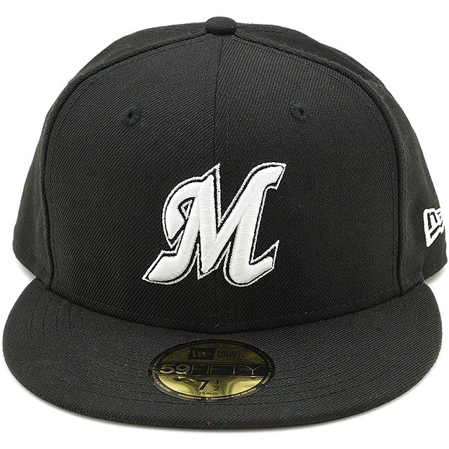 樂天商城 - 【最大100%ポイントバック】ニューエラ キャップ NEW ERA CAP 千葉ロッテマリーンズ [14525192] 59FIFTY NPB メンズ・レディース 帽子 日本プロ野球 ブラック/ホワイト 正規取扱店