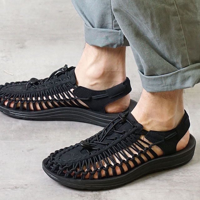 【最大100%ポイントバック】【先着で限定プレゼント】KEEN キーン メンズ サンダル 靴 UNEEK 3C MEN ユニーク スリーシー Black/Black [1014097] 正規取扱店