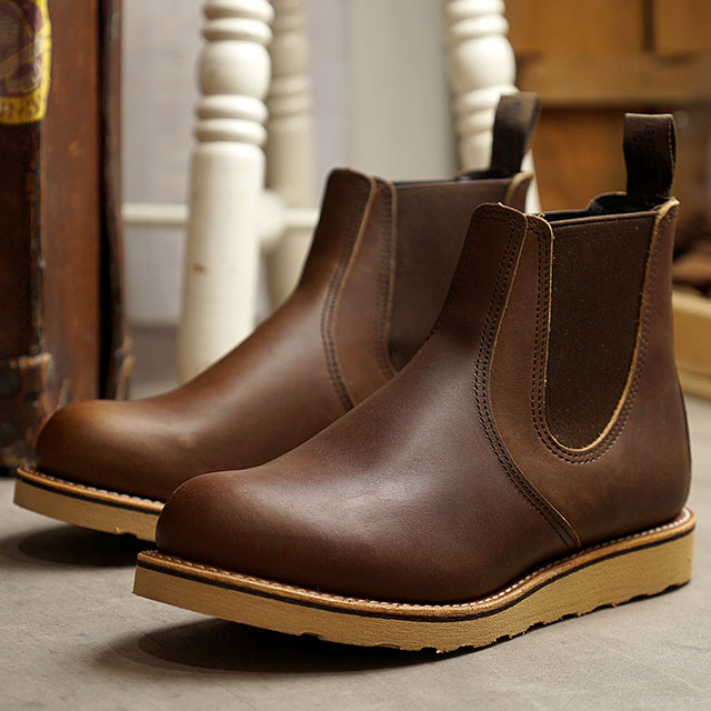 【最大100%ポイントバック】返品交換送料無料 REDWING レッドウィング メンズ ブーツ クラシックチェルシー [3190] CLASSIC CHELSEA サイドゴアブーツ アンバーハーネス ブラウン系 正規取扱店